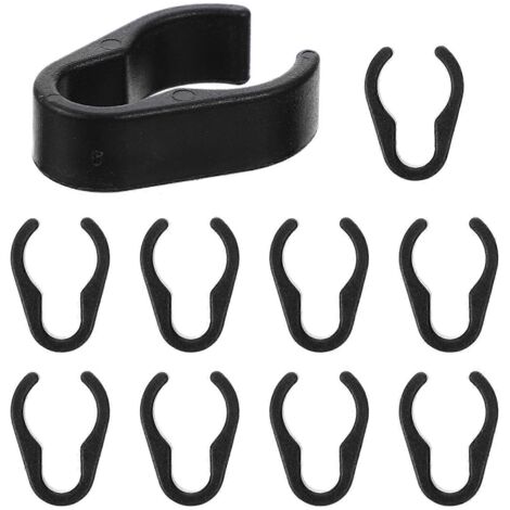 Lot de 10 supports de câble de microphone, clips de câble de microphone durables et flexibles, CJY Noir 3-AquaForge (1/3)