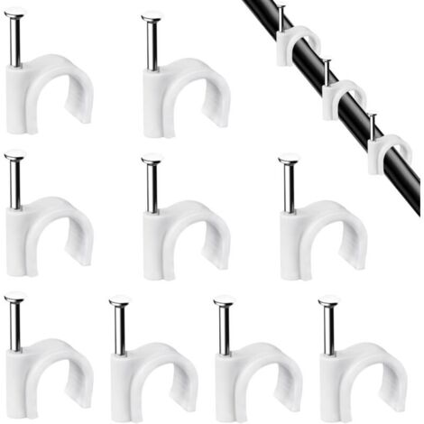 Lot de 100 serre-câbles ronds blancs, robustes et durables - 7 mm-AquaForge (1/5)