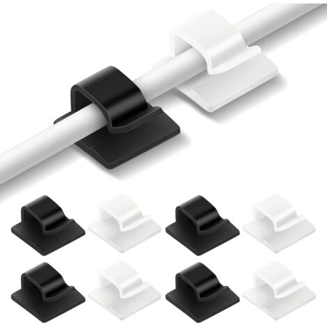 Lot de 3 x 100 attaches-câbles autocollantes pour organiser et gérer vos câbles au bureau ou à la maison.-AquaForge (1/5)