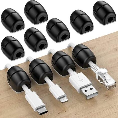 Support de câble, clips de gestion des câbles, lot de 16 clips de câble en silicone-AquaForge (1/5)