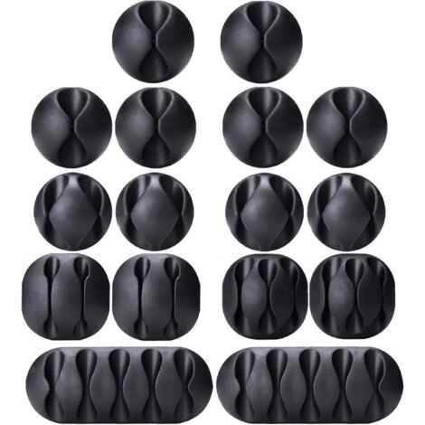 Serre-câbles multifonctionnel pour accessoires de bureau, adhésif durable pour une installation facile sur surface propre, clips pour une gestion organisée des câbles-AquaForge (1/5)