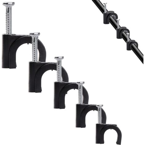 500 attaches de câble rondes noires, attaches de câble de pontage rondes-AquaForge (1/5)