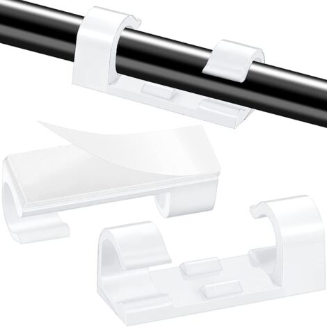 100 attaches de câble autocollantes, gestionnaire de câbles, pince à câble transparente autocollante-AquaForge (1/5)