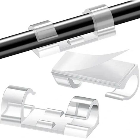 Attaches-câbles auto-adhésives – Petits clips de câble (paquet de 20)-AquaForge (1/2)