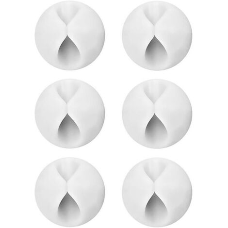 Lot de 6 clips de câble pour câble X-cable, câble d'alimentation multiple de bureau vers USB-AquaForge (1/2)