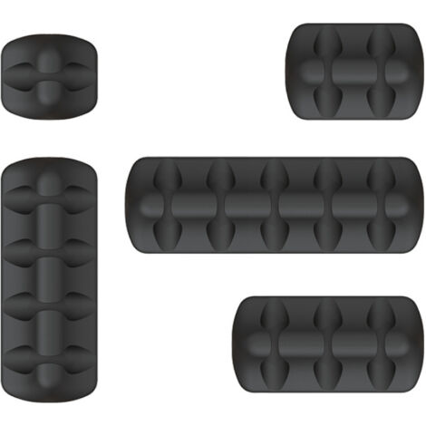 Attaches-câbles pour bureau - Lot de 5 - Gestion des câbles, auto-adhésives-AquaForge