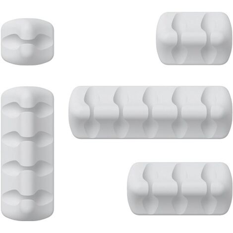 Ensemble de 5 clips de fixation pour câbles - Organisateur de câbles en silicone Fast A-AquaForge (1/5)