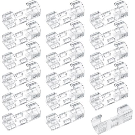 120 attaches-câbles autocollantes, clips de gestion des câbles, organisateur de câbles transparent, porte-câbles-AquaForge (1/5)