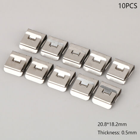 Lot de 10 serre-câbles pour panneaux solaires, en acier inoxydable.-AquaForge (1/5)