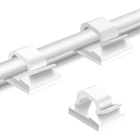 50 clips de câble, organisateur de câbles auto-adhésif, support de câble robuste et durable pour le bureau et la maison db-AquaForge (1/5)