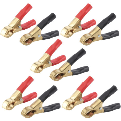 Lot de 10 pinces de charge en cuivre pur pour câbles de batterie 50 A, outil de test électrique automobile-AquaForge (1/5)