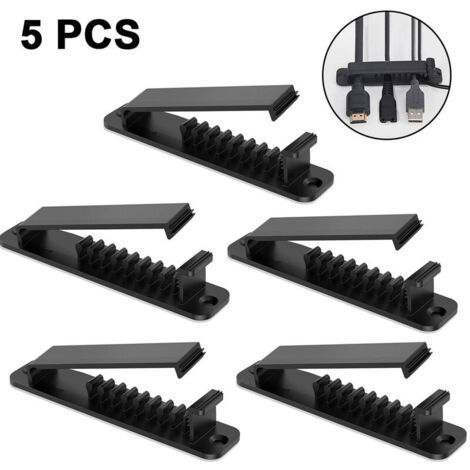 Clips de câble, lot de 5, organisateur de câbles de charge pour une gestion optimale-AquaForge (1/5)