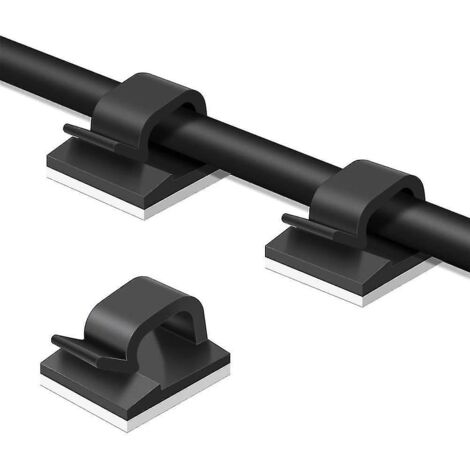 50 clips de câble, organisateur de câbles auto-adhésif, support de câble robuste et durable pour le bureau et la maison db-AquaForge (1/5)