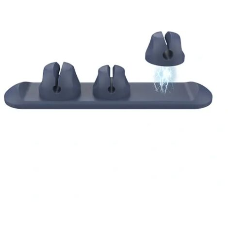 Organisateur de câbles magnétique - Gestion des câbles de bureau - Support adhésif puissant pour câbles de charge, clips pour câbles de chargeur/souris/casque/téléphone, noir-AquaForge (1/3)