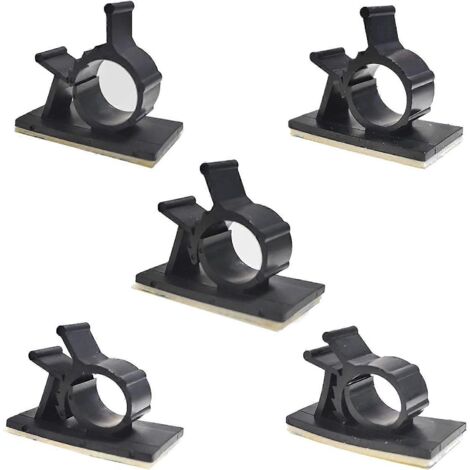 Lot de 50 clips de câble adhésifs réglables en nylon pour la gestion des câbles, à fixer sur une table ou un mur.-AquaForge (1/5)