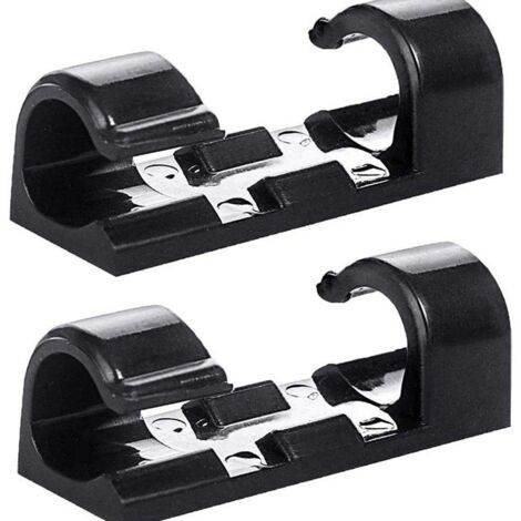 Lot de 20 clips de câble, support de câble auto-adhésif, ensemble de clips de câble de bureau, KLB-AquaForge (1/5)