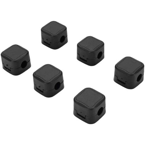 Organisateur de bureau avec clips magnétiques pour câbles, lot de 6, supports de câbles auto-adhésifs pour la maison, le bureau et la table de chevet, noir-AquaForge (1/5)
