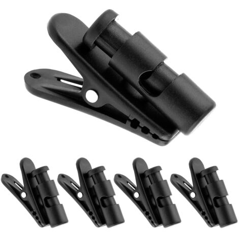 Lot de 5 clips pour câble de casque audio, clips noirs pour câbles de casque audio, accessoires pour câbles de casque audio-AquaForge (1/5)