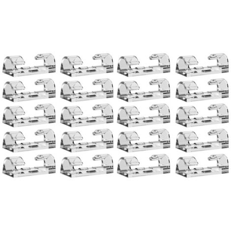 Lot de 20 attaches-câbles autocollantes pour murs, bureaux et sous-tables-AquaForge (1/5)