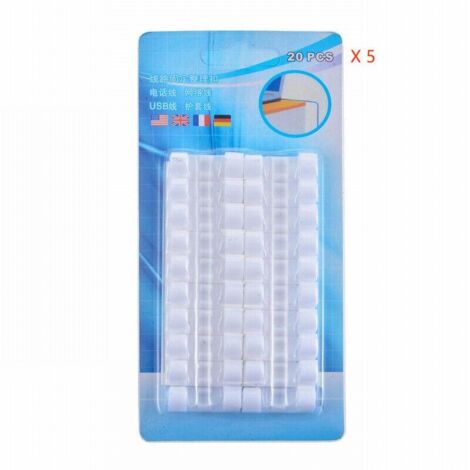 Organisateur de câbles, clips de câbles auto-adhésifs pour une gestion polyvalente des câbles, adhésif puissant, compatible avec les câbles d'alimentation, les câbles de charge et plus encore.-AquaFor (1/5)