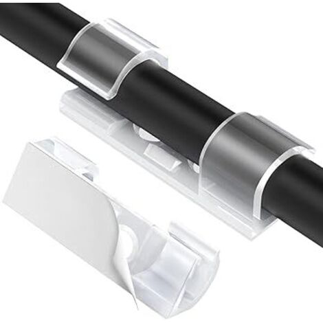 AGPTEK Lot de 20 attaches de câble avec adhésif puissant, transparentes-AquaForge (1/5)