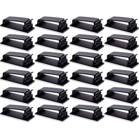 Attaches pour câbles, lot de 24, auto-adhésives, pour la gestion des câbles (3M).-AquaForge (1/5)