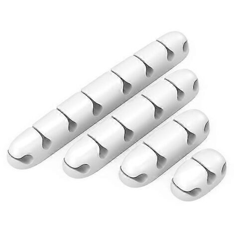 Lot de 4 clips de fixation pour câbles, organisateur de câbles de bureau, clip de fixation pour câbles de bureau pour la maison ou le bureau-AquaForge (1/3)