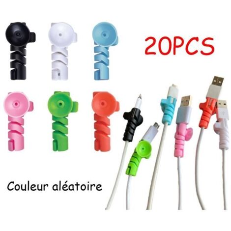 Clips de câble, attaches de câble, gaine de protection pour câbles de données, serre-câbles, organiseur de câbles spiralé à ventouses-AquaForge (1/4)