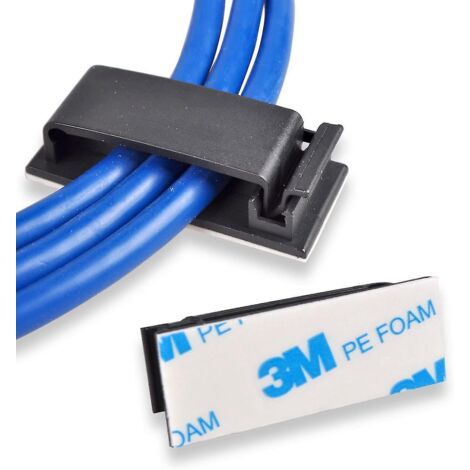Attaches pour câbles, organisateur de câbles Ethernet, clips adhésifs pour la gestion des câbles, bureau (LGL)-AquaForge (1/3)