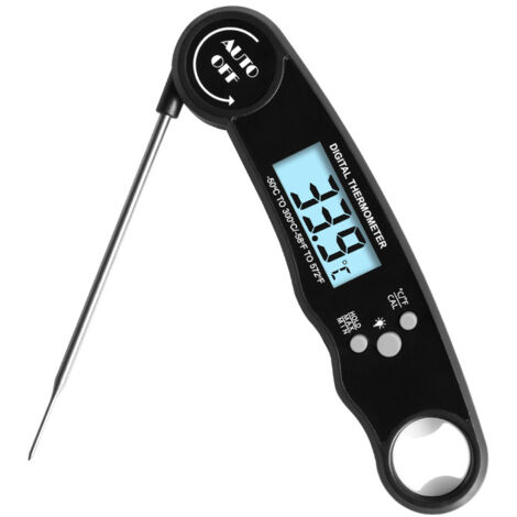 Thermomètre alimentaire pliable avec sonde, affichage numérique pour la cuisson et le grillage-AquaForge (1/5)