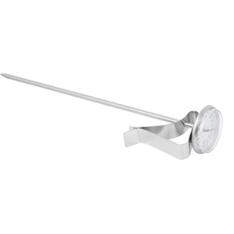 Thermomètre alimentaire avec support à pince réglable, sonde longue, env. 3844 g, 1,316 oz, pour café, lait, bonbons, grillades-AquaForge (1/2)