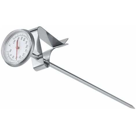 Thermomètre à lait en acier inoxydable, thermomètre à café -10 110 pour la cuisine, le gril, les aliments, le steak, la dinde, les bonbons, le lait, l'eau du bain, etc.-AquaForge (1/5)