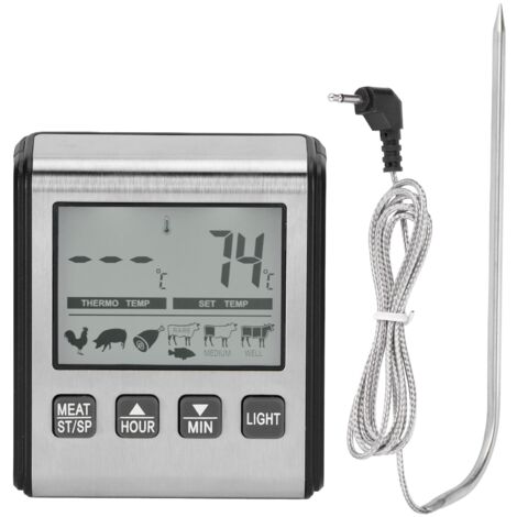 Thermomètre numérique pour barbecue avec alarme de température, sonde pliable et thermomètre à viande-AquaForge (1/5)