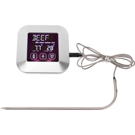 Thermomètre de cuisson numérique avec écran tactile, minuterie et sonde pour la viande et les aliments-AquaForge (1/5)