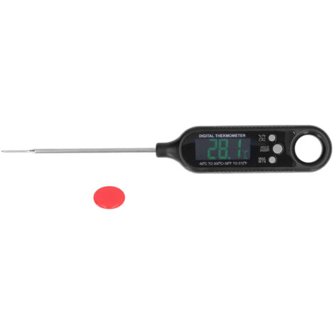 Thermomètre de cuisson stylo, sonde électronique en acier inoxydable, thermomètre de cuisson pour barbecue, noir-AquaForge (1/5)