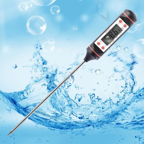 Thermomètre alimentaire avec affichage numérique, sonde longue pour un emballage pratique, large plage de mesure, conception simple et efficace, idéal pour la cuisson-AquaForge (1/5)