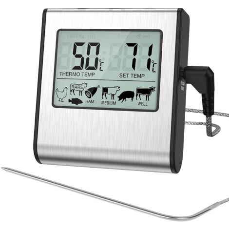 Thermomètre à viande numérique, grand écran LCD de 6,5 pouces, thermomètre alimentaire magnétique-AquaForge (1/5)
