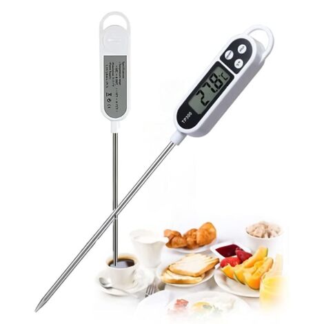 Thermomètre de cuisine numérique pour viande, avec sonde en acier inoxydable, thermomètre de cuisine étanche pour aliments.-AquaForge (1/5)
