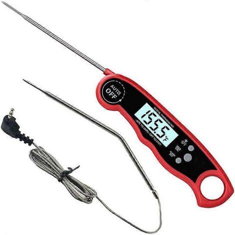 Thermomètre numérique de four à double sonde avec fonction alarme, idéal pour la cuisson de la viande et des aliments.-AquaForge (1/5)