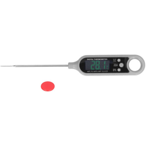 Thermomètre de cuisson stylo, sonde électronique en acier inoxydable, thermomètre pour barbecue et grill, gris-AquaForge (1/5)