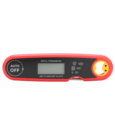 Thermomètre de cuisson numérique étanche et pliable pour barbecue, rouge-AquaForge (1/5)
