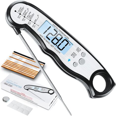 Thermomètre à viande numérique, thermomètre alimentaire étanche à lecture instantanée pour la cuisson et le barbecue, accessoires de cuisine-AquaForge (1/5)
