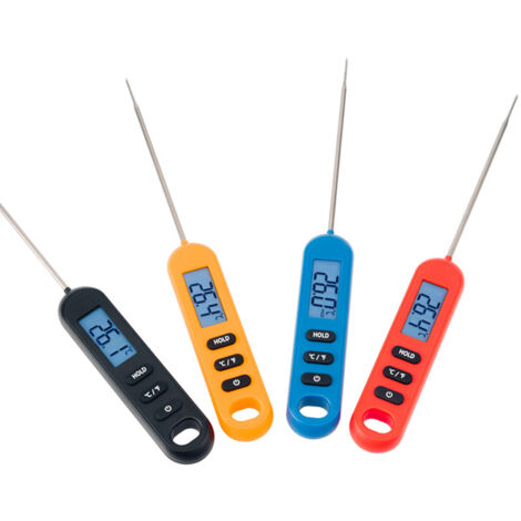 Thermomètre alimentaire rouge pour viande grillée, thermomètre électronique pour lait, pour barbecue, lot de 1-AquaForge (1/5)