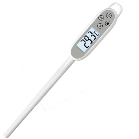 Thermomètre numérique FlkwoH pour aliments, thermomètre de barbecue pliable à lecture rapide pour viande (blanc)-AquaForge (1/5)
