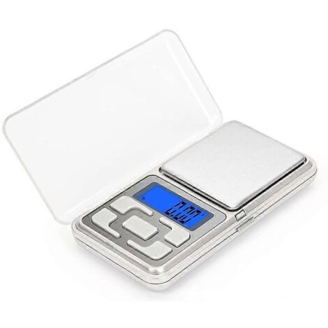 Balance de cuisine portable 500 g/0,01 g avec écran LCD rétroéclairé et fonction tare pour la cuisine, les voyages, le café, les médicaments [YJD]-AquaForge (1/4)