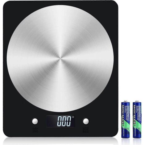 Balance de cuisine numérique, balance alimentaire électronique de 5 kg avec écran LCD, plateau en acier inoxydable, pour la pâtisserie et la cuisson.-AquaForge (1/4)
