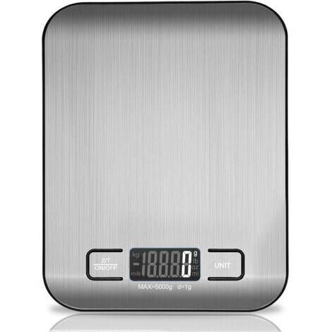Balance de cuisine numérique, balance de cuisson électronique en acier inoxydable de 5 kg, balance alimentaire ultra-mince (FMY)-AquaForge (1/5)