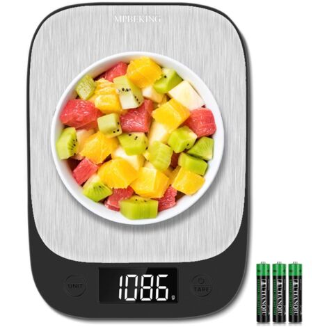 Balance de cuisine numérique, pesée en grammes et en onces, idéale pour la perte de poids, la cuisine et la pâtisserie. Précision : 3 g/0,1 oz. Haute précision. 304 ...-AquaForge (1/5)