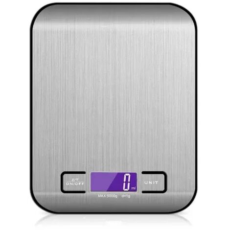 Balance de cuisine numérique, format de poche, en acier inoxydable, plage de mesure de 1 gramme à 5 kilogrammes, disponible en plusieurs couleurs.-AquaForge (1/4)