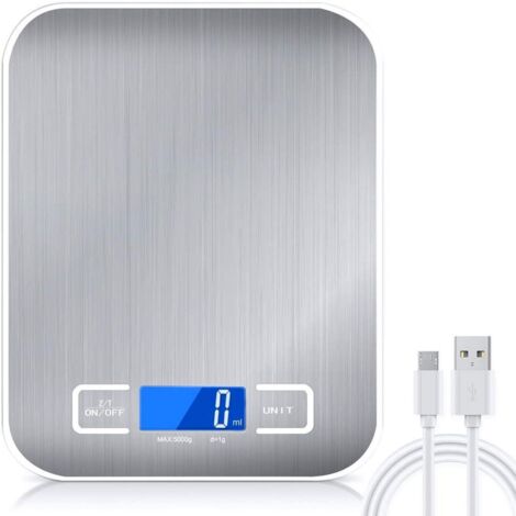 Balance de cuisine numérique intelligente, mesure précise pour une excellence culinaire, équipée d'un écran LCD pour des lectures claires (Restez plein d'énergie)-AquaForge (1/5)